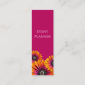 Whimsical Botanical Daisies Elegant Event Planner Mini Visitekaartje (Voorkant)