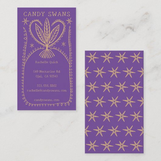 Whimsical Botanical Lijst Unique Boho Custom Visitekaartje (Voorkant / Achterkant)