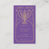 Whimsical Botanical Lijst Unique Boho Custom Visitekaartje (Voorkant)