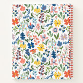 Whimsical Botanical Pattern Monogrammed Notitieboek (Achterkant)