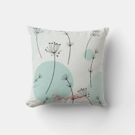 Whimsical Botanical Throw Pillow Cotton Kussen