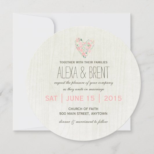 Whimsical Botanical Wedding Invitations Kaart (Voorkant)