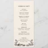 Whimsical Botanical Wedding Program Programmakaart (Achterkant)