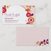 WHIMSICAL BOTANISCHE bloemen natuur herfst kleuren Visitekaartje (Voorkant / Achterkant)