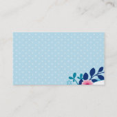 WHIMSICAL BOTANISCHE bloemen natuur winterkleuren Visitekaartje (Achterkant)