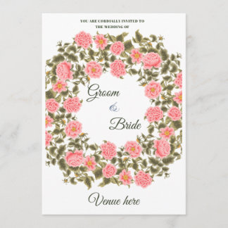 Whimsical Botanische Bloemige Trouwstationery Kaart