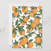 Whimsical Botanische Citrus Drive By Baby Shower Kaart (Achterkant)