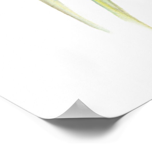 Whimsical botanische florale fantasie wezens water poster (Hoek)