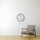Whimsical Botanische krans Bruiloft Vloer Decal Wandkleed (In situ)