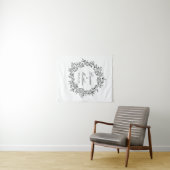 Whimsical Botanische krans Bruiloft Vloer Decal Wandkleed (In Situ (horizontaal))