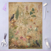 Whimsical Botanische Kunst Collage Decoupage Tissuepapier (Craft)