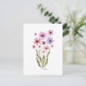 Whimsical Bouquet of Flowers Photo Print Briefkaart (Staand voorkant)