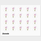 Whimsical Bouquet of Flowers Photo Print Ronde Sticker (Vel)