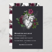 Whimsical Bourgogne Halloween Party Kaart (Voorkant / Achterkant)