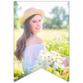 Whimsical Bourgondië Bloem Gothic Bruidsmeisje Bor Vlaggetjes (Tweede vlag)