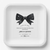 Whimsical Bow Black & White Afstudeerfeest