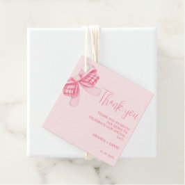 Whimsical Bow Bruiloft Vrijgezellenfeest Dank u Bedankjes Labels