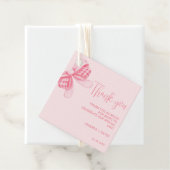 Whimsical Bow Bruiloft Vrijgezellenfeest Dank u Bedankjes Labels (In situ)