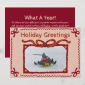 Whimsical Bow Cadeau Vakantie Foto Wenskaart Kaart (Voorkant / Achterkant)