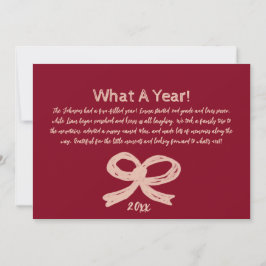 Whimsical Bow Cadeau Vakantie Foto Wenskaart Kaart