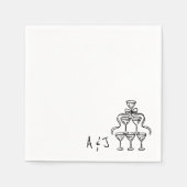 Whimsical Bow Cocktail Tower bruiloft servetten (Voorkant)