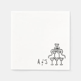 Whimsical Bow Cocktail Tower bruiloft servetten