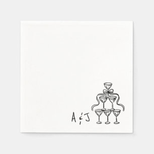 Whimsical Bow Cocktail Tower bruiloft servetten