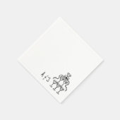 Whimsical Bow Cocktail Tower bruiloft servetten (Hoek)