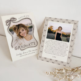 Whimsical Bow Frame Future Plans Graduation Kaart