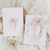 Whimsical Bow Gender neutral baby shower Kaart