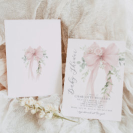 Whimsical Bow Gender neutral baby shower Kaart