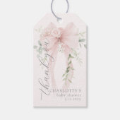 Whimsical Bow Gender neutral Baby Shower Thank you Cadeaulabel (Voorkant)