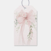 Whimsical Bow Gender neutral Baby Shower Thank you Cadeaulabel (Achterkant)