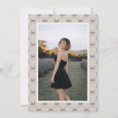 Whimsical Bow Hand Drawn Frame 2026 Graduation Kaart (Achterkant)