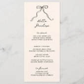 Whimsical Bow  Handgeschreven Menu (Voorkant)