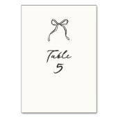 Whimsical Bow, handgetekende bruiloft Kaart (Voorkant)