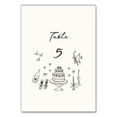 Whimsical Bow, handgetekende bruiloft Kaart (Voorkant)