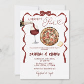 Whimsical Bow Italiaans Perfect Pair Verloving Kaart (Voorkant)