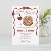 Whimsical Bow Italiaans Perfect Pair Verloving Kaart (Staand voorkant)