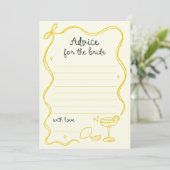 Whimsical Bow Lemon advies voor de bruid Kaart (Staand voorkant)