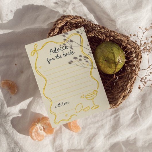 Whimsical Bow Lemon advies voor de bruid Kaart