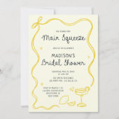 Whimsical Bow Lemon Main Squeeze Vrijgezellenfeest Kaart (Voorkant)