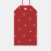 Whimsical Bow Merry Christmas familienaam Elegant Cadeaulabel (Achterkant)