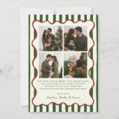 Whimsical Bow Merry Christmas Family Photo Feestdagenkaart (Achterkant)