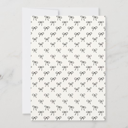 Whimsical Bow, met de hand getekend Sweet 16 Birth Kaart (Achterkant)