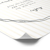 Whimsical Bow Neutral Baby shower Momosa Bar Poster (Hoek)