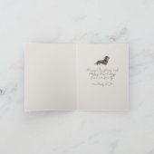 Whimsical Bow Pet Kerstfoto Gevouwen Kaart (Binnen)