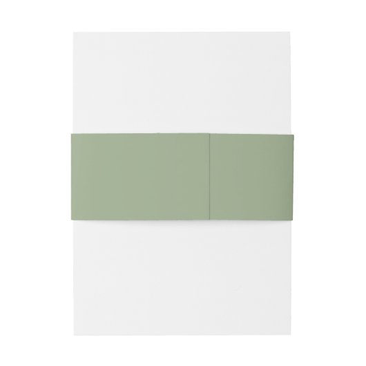Whimsical Bow Sage Green Invitation Belly Band Uitnodigingen Wikkel (Achterkant Voorbeeld)