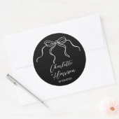 Whimsical Bow Wedding Sticker (Envelop)