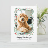 Whimsical Bows | Cute Happy Howlidays from the Dog Feestdagenkaart (Staand voorkant)